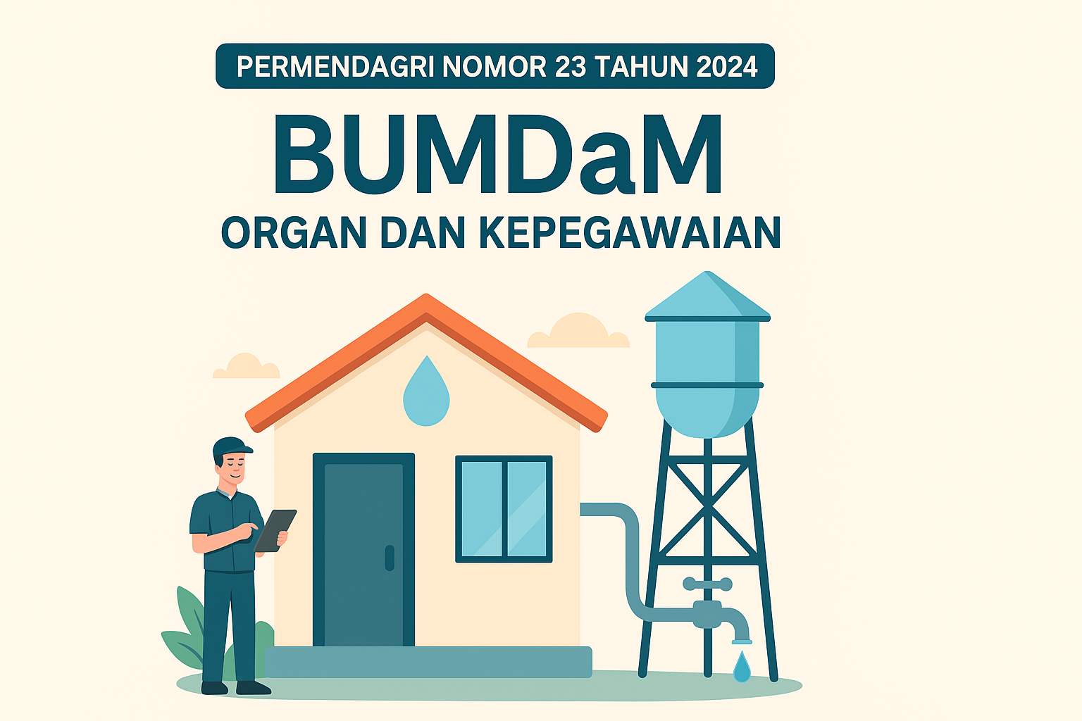 Organ dan Kepegawaian BUMDAM Berdasarkan Permendagri Nomor 23 Tahun 2024